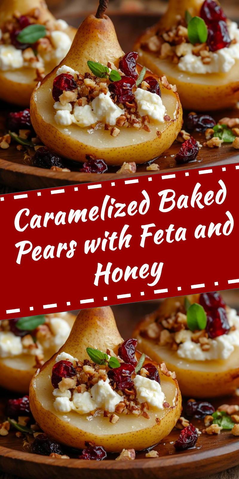 Baked Pears with Feta and Honey