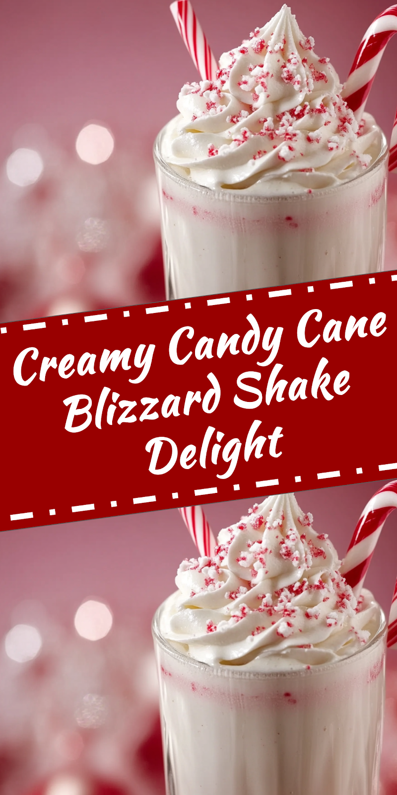 Candy Cane Blizzard Shake