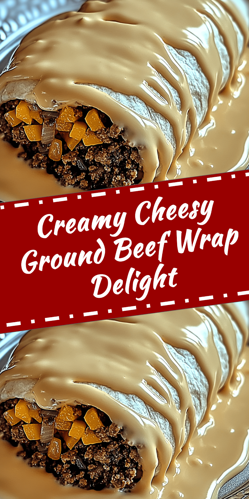 Cheesy Ground Beef Wrap with Creamy Sauce