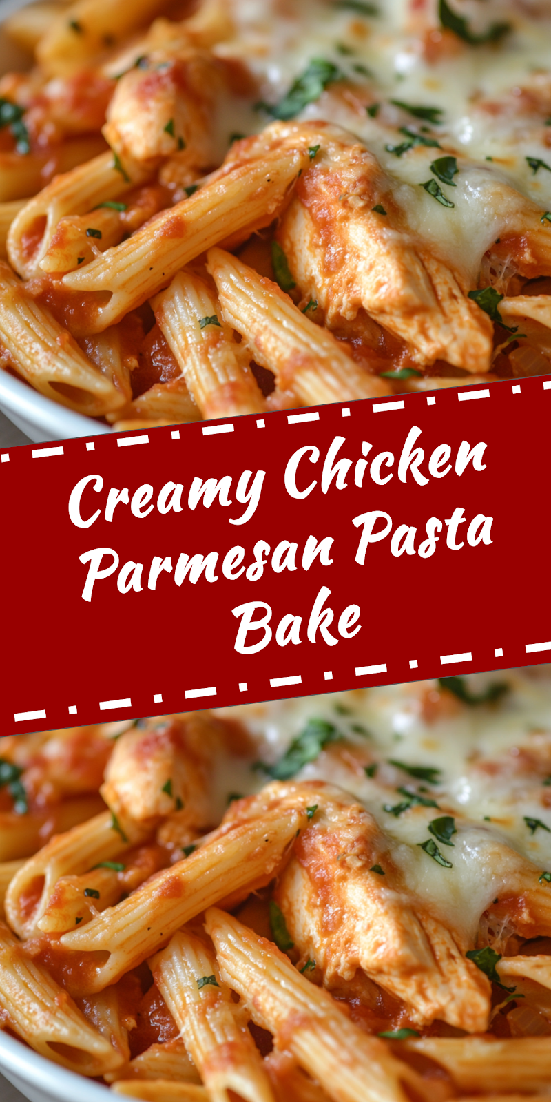 Chicken Parmesan Pasta Bake