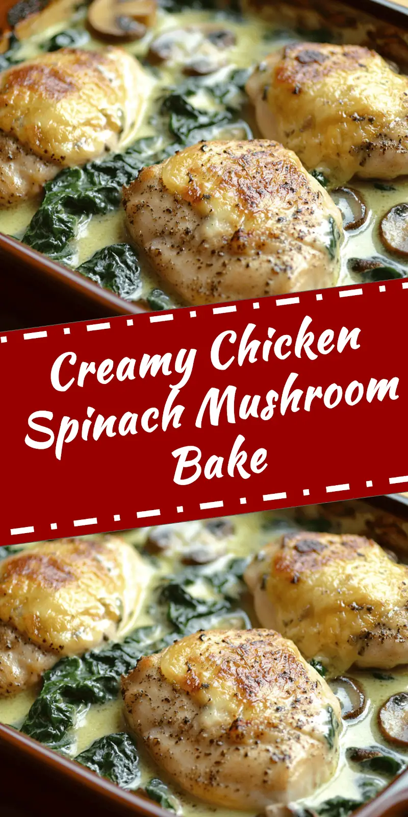 Chicken Spinach Mushroom Bake