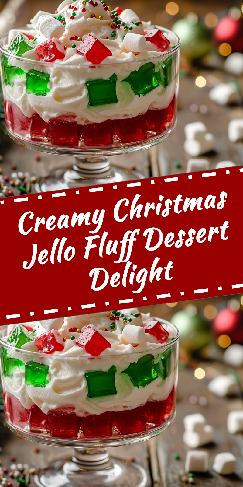 Christmas Jello Fluff Dessert