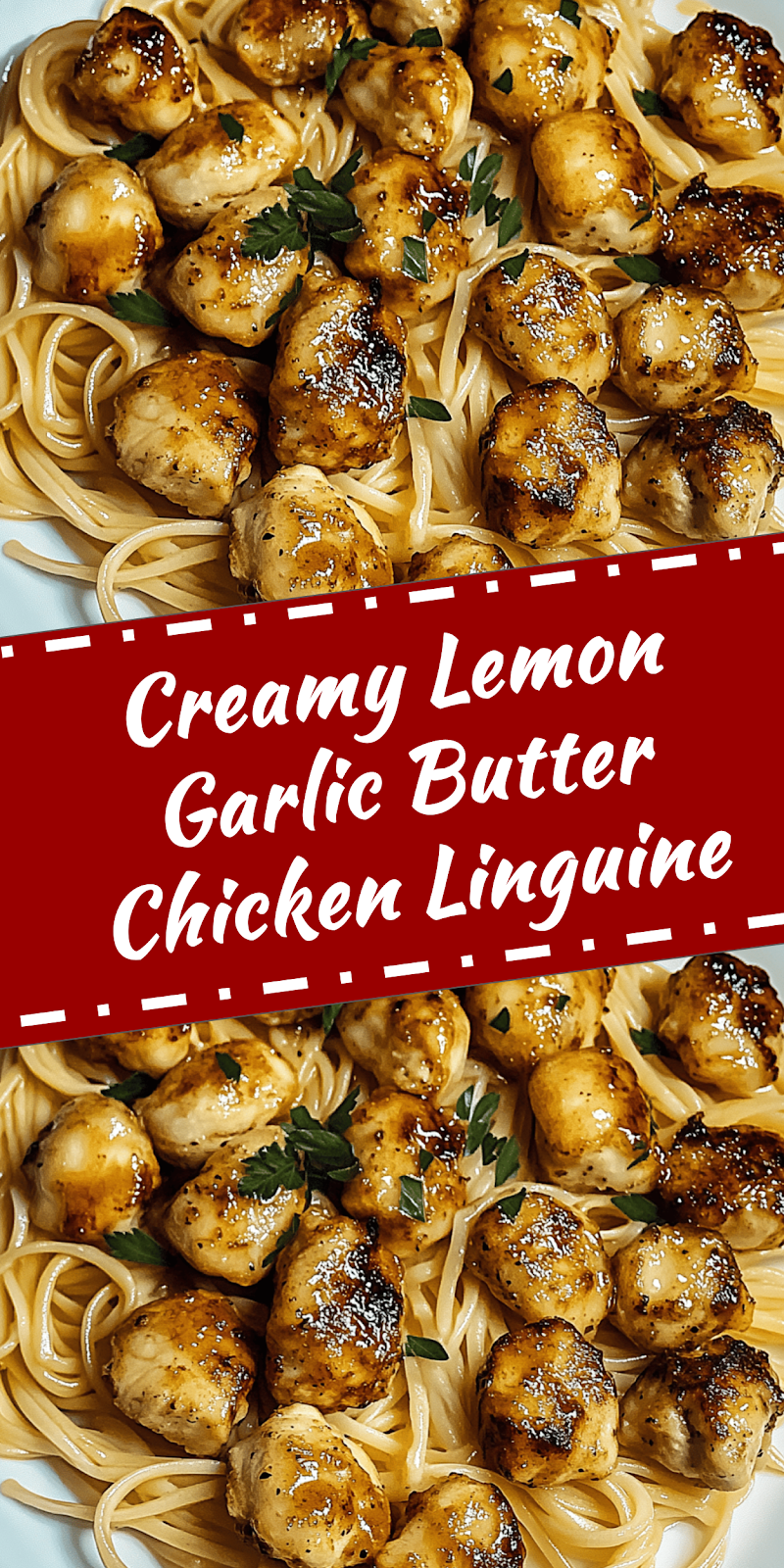 Lemon Garlic Butter Chicken with Parmesan Linguine