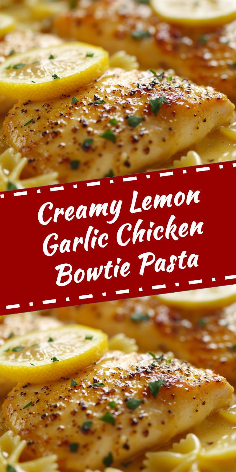 Lemon Garlic Chicken Bowtie Pasta