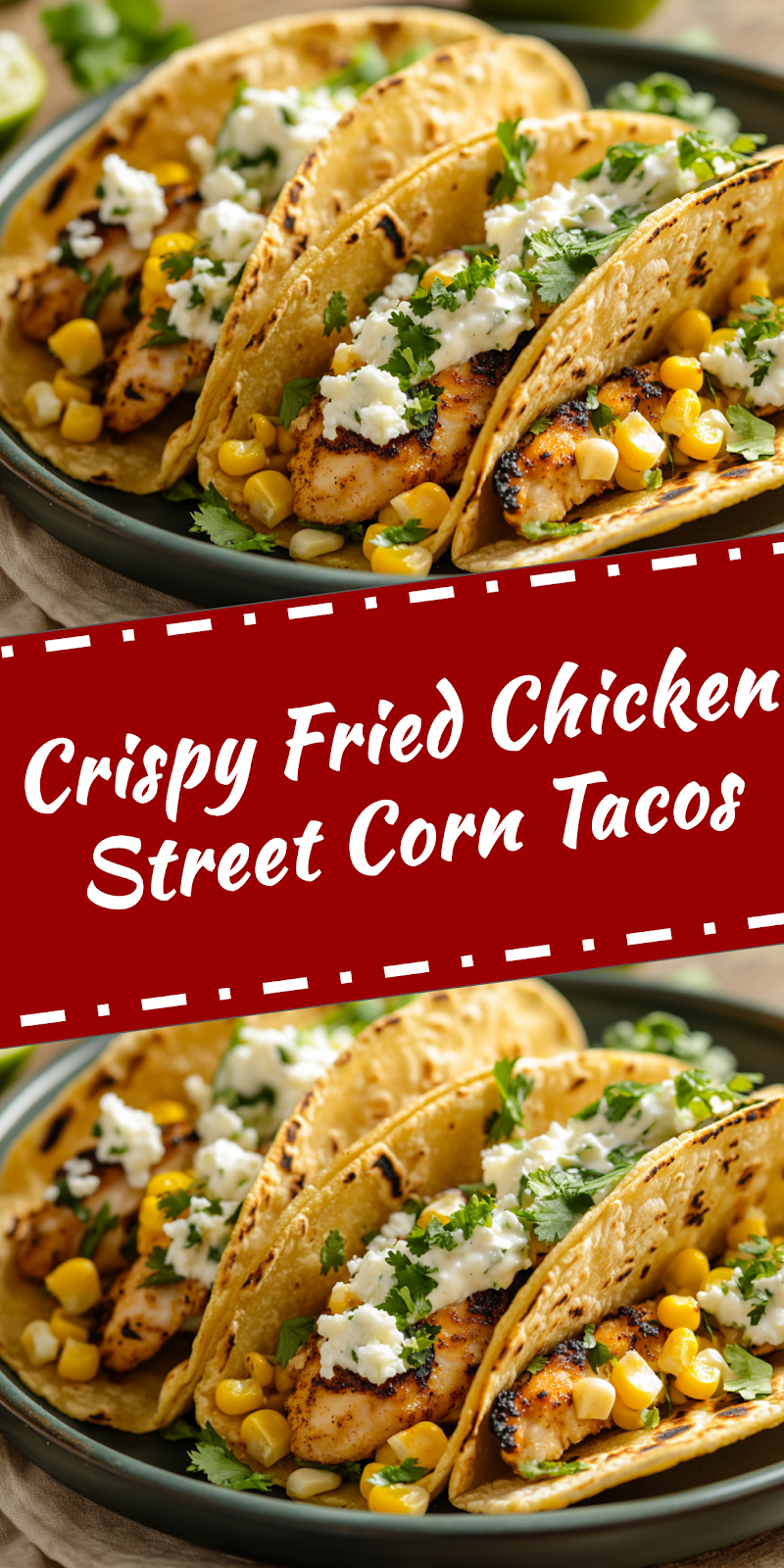 Fried Chicken Street Corn Tacos