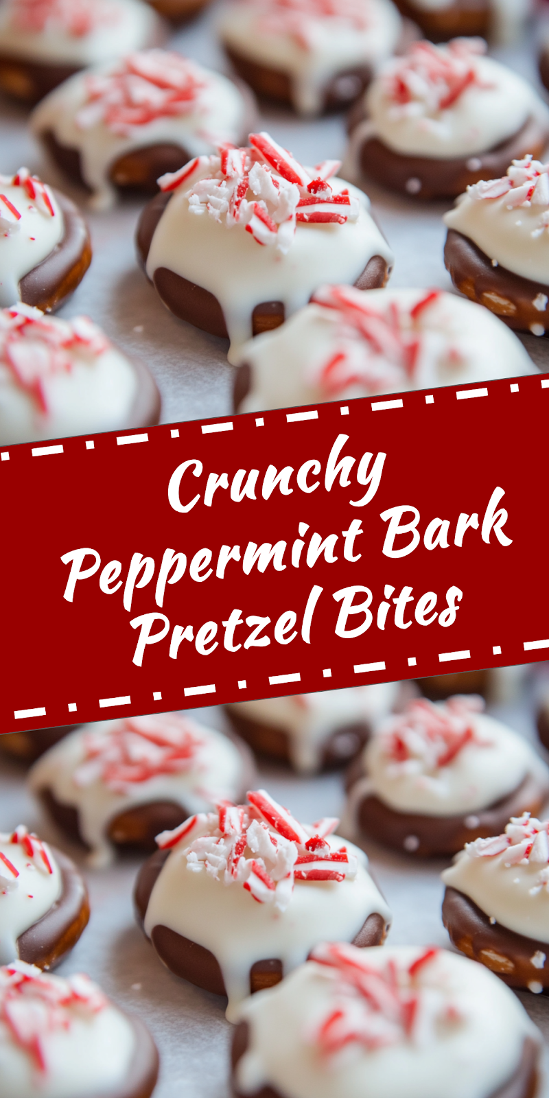 Peppermint Bark Pretzel Bites