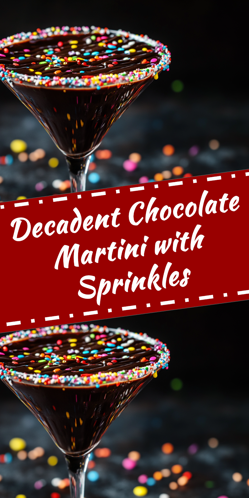 Chocolate Martini with Sprinkles