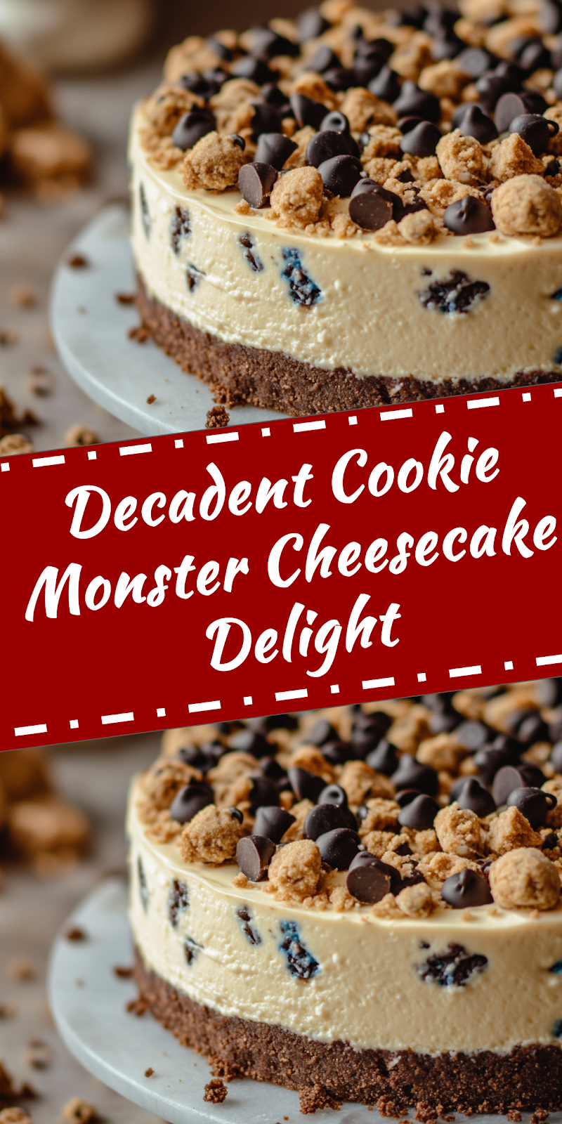 Cookie Monster Cheesecake