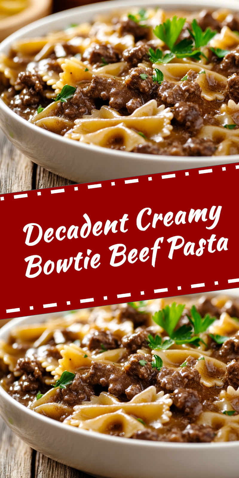 Creamy Bowtie Beef Pasta