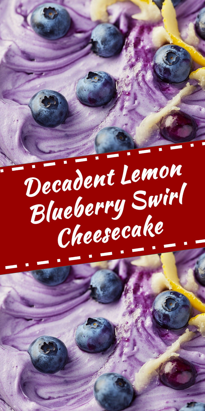 Lemon Blueberry Swirl Cheesecake