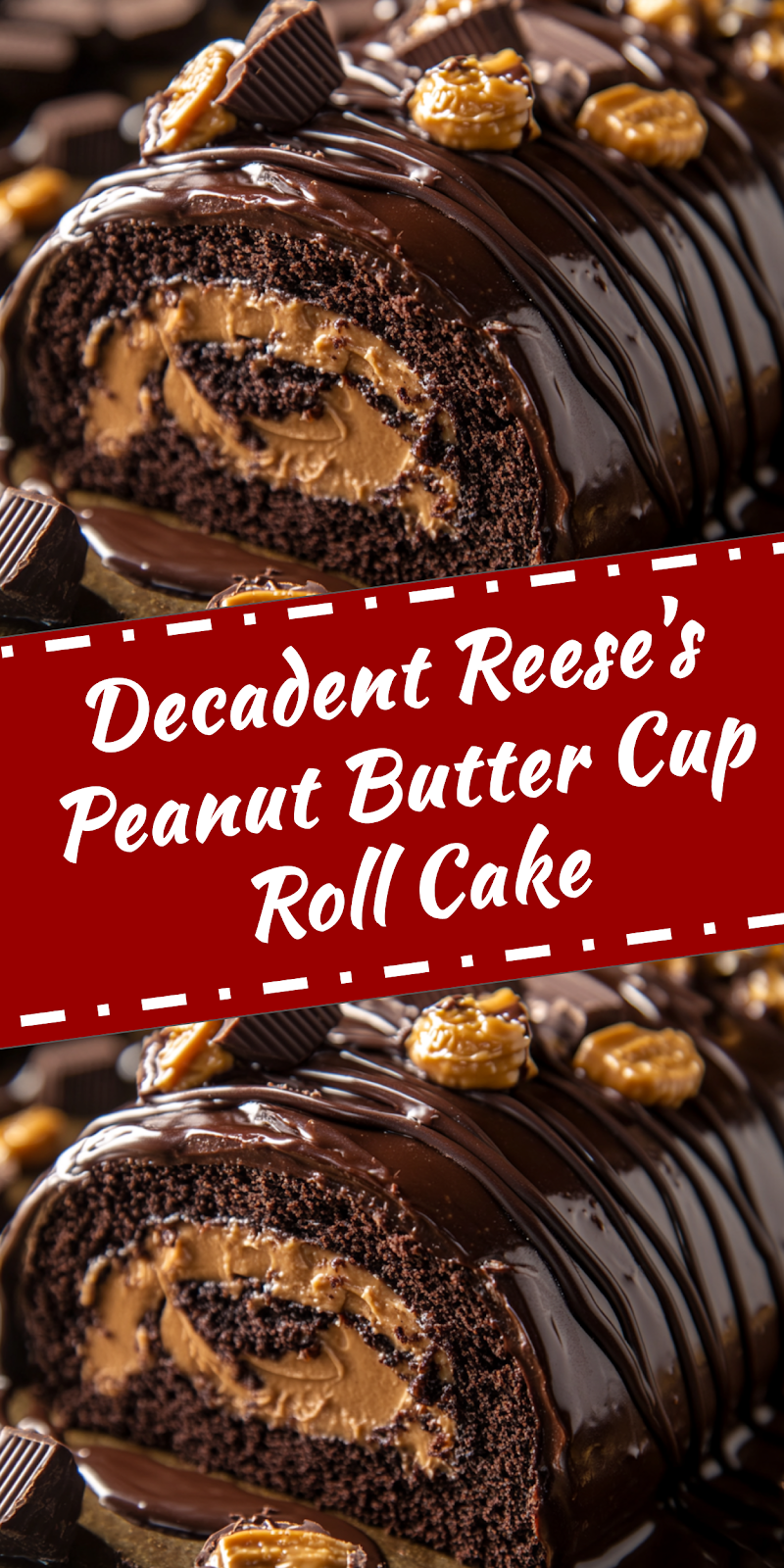 Reese's Peanut Butter Cup Roll Cake