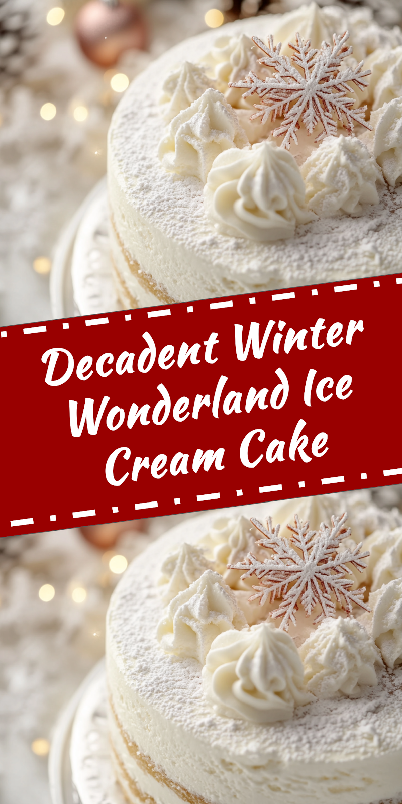 Winter Wonderland Ice Cream Cake
