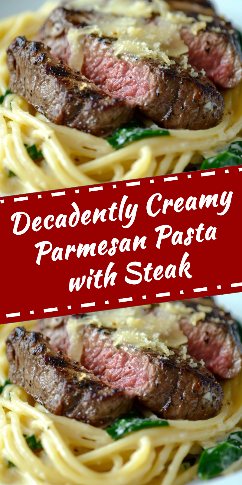 Creamy Parmesan Pasta with Steak