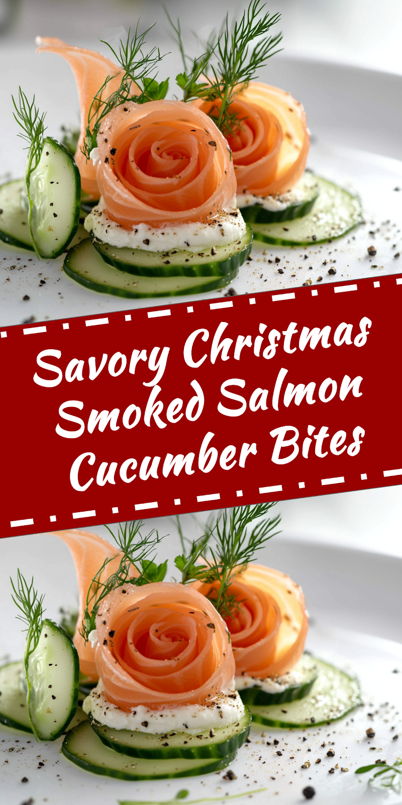 Christmas Smoked Salmon Cucumber Bites