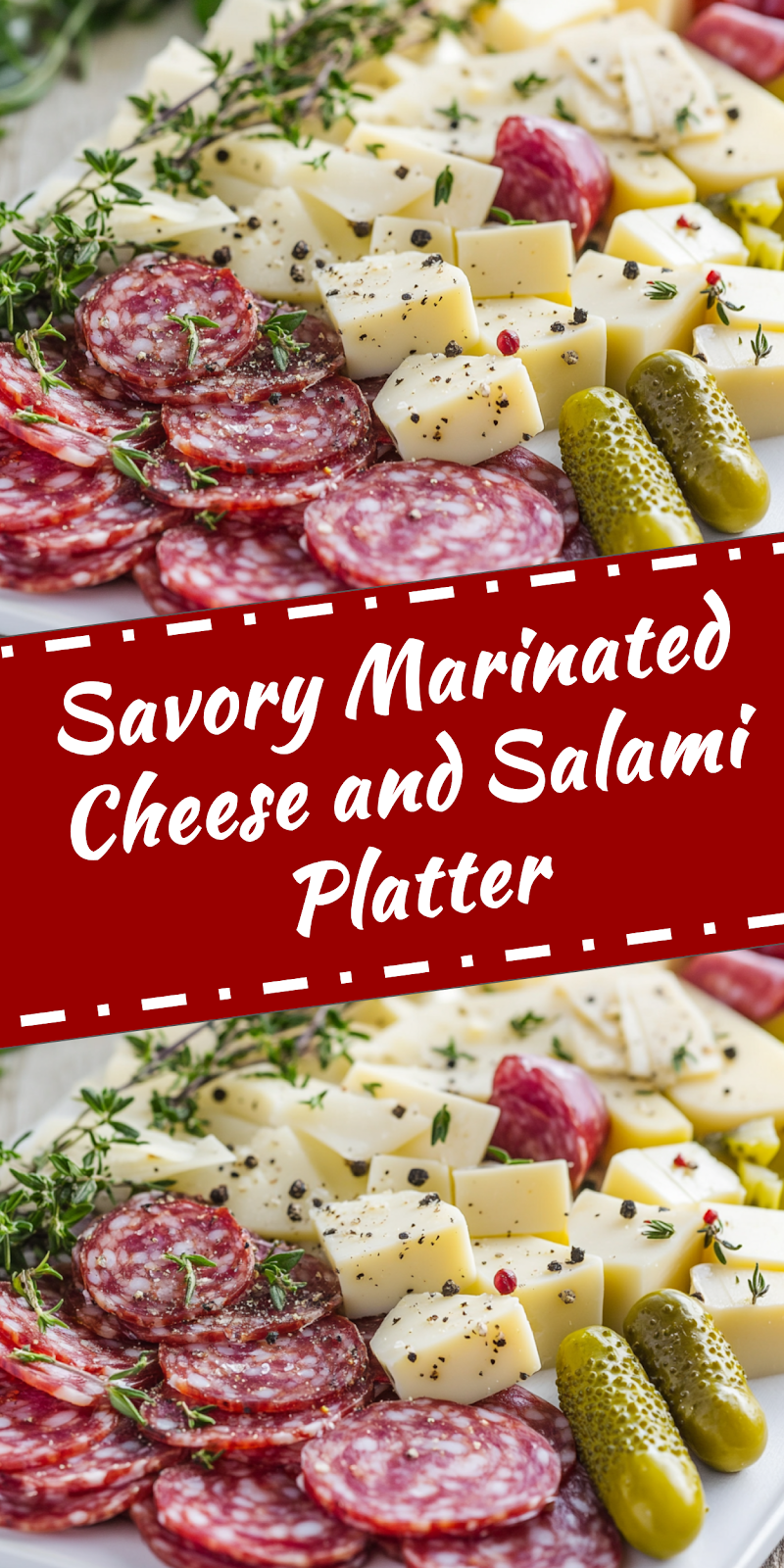 Marinated Cheese and Salami Platter