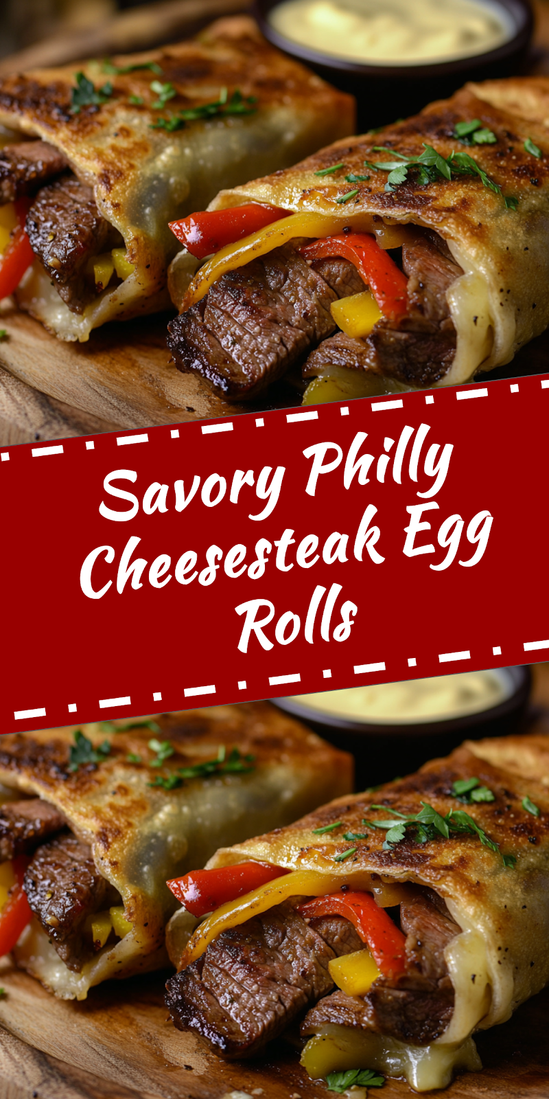 Philly Cheesesteak Egg Rolls