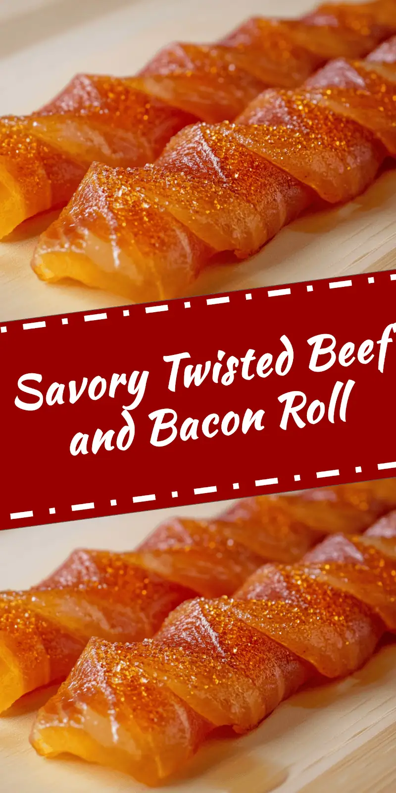 Twisted Beef and Bacon Roll