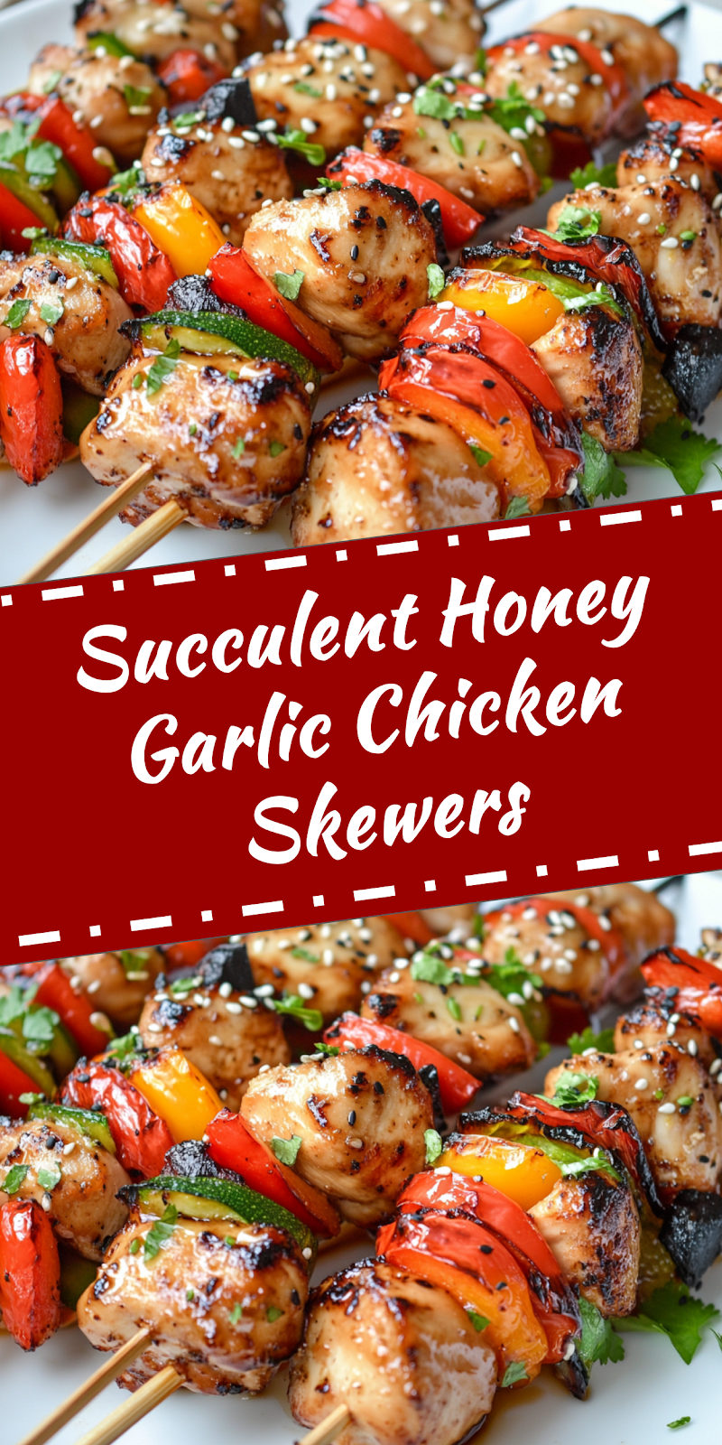 Honey Garlic Chicken Skewers