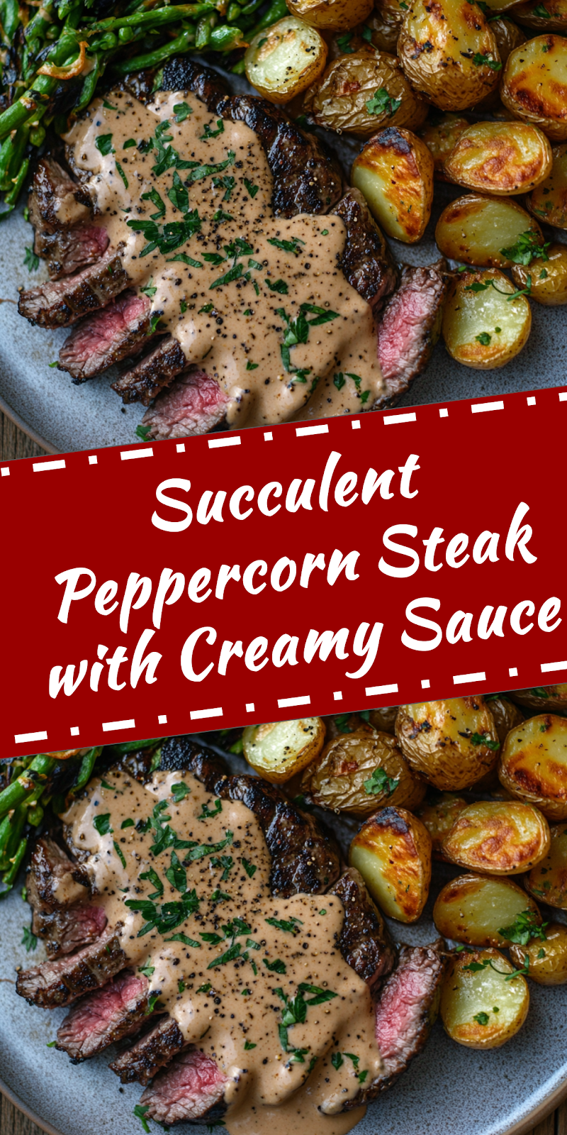 Peppercorn Steak with Creamy Sauce
