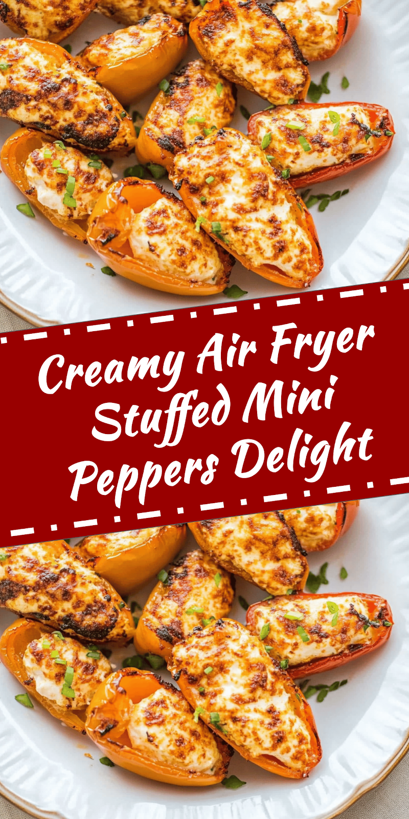 Air Fryer Cream Cheese Stuffed Mini Peppers