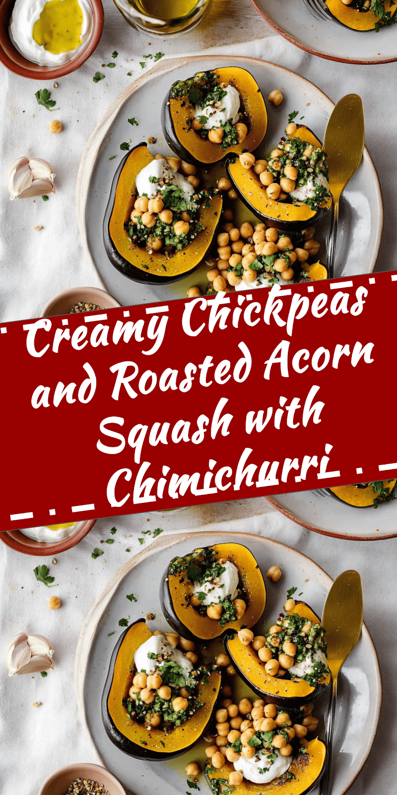 Chickpeas and Acorn Squash with Chimichurri