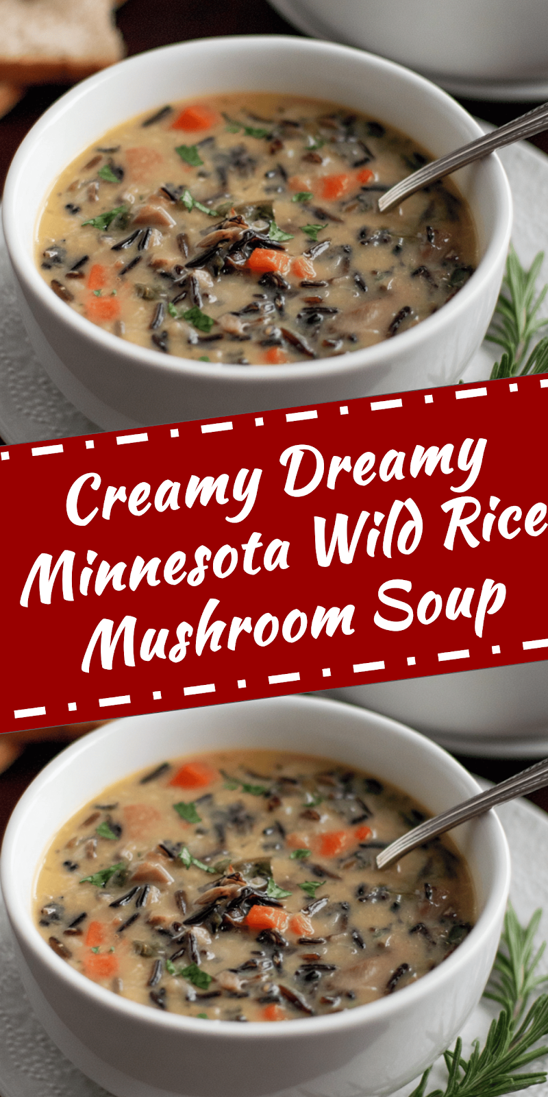 Creamy Minnesota Wild Rice Mushroom Soup
