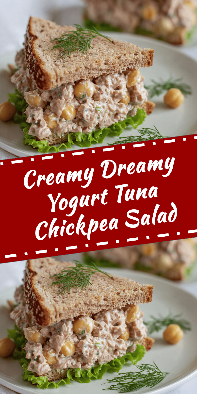 Creamy Yogurt Tuna Salad with Chickpeas and Dill