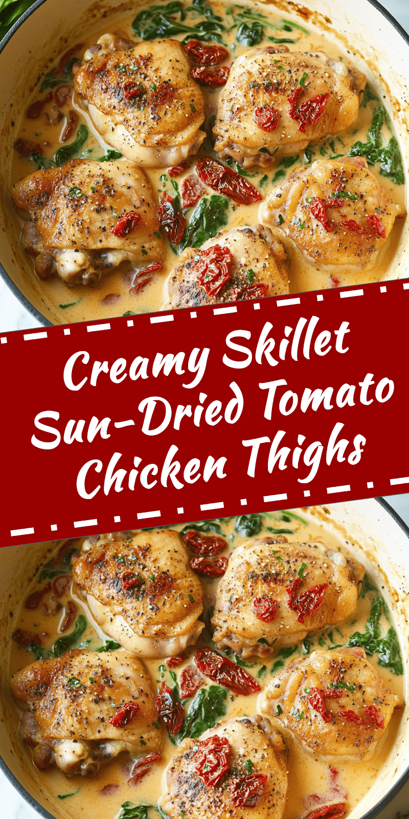 Skillet Sun-Dried Tomato Chicken Thighs Recipe