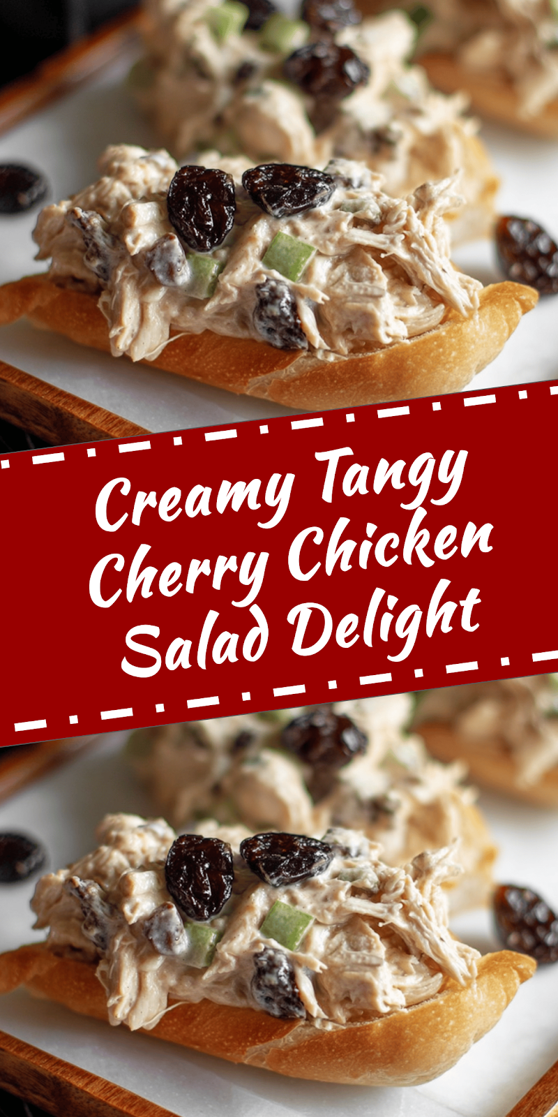 Creamy Tangy Chicken Salad with Dried Cherries