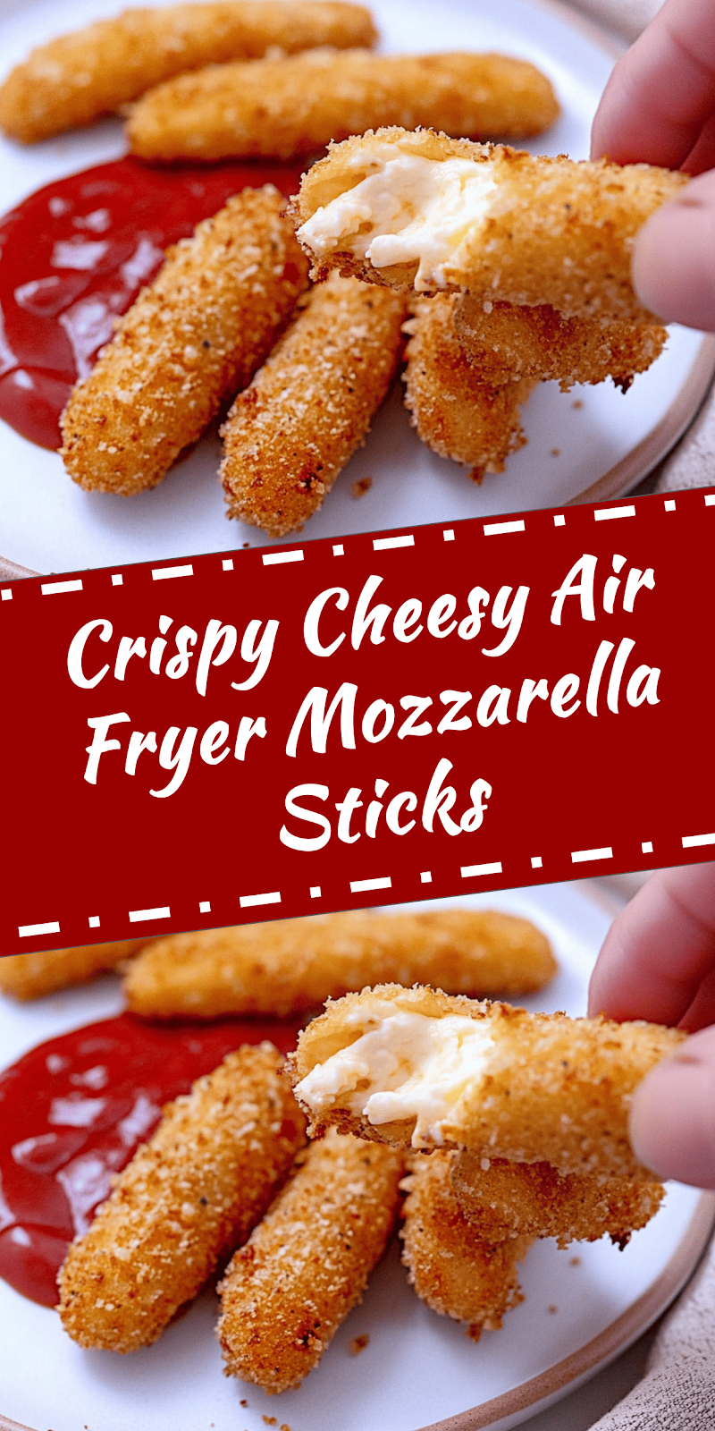 Crispy Air Fryer Mozzarella Sticks Recipe