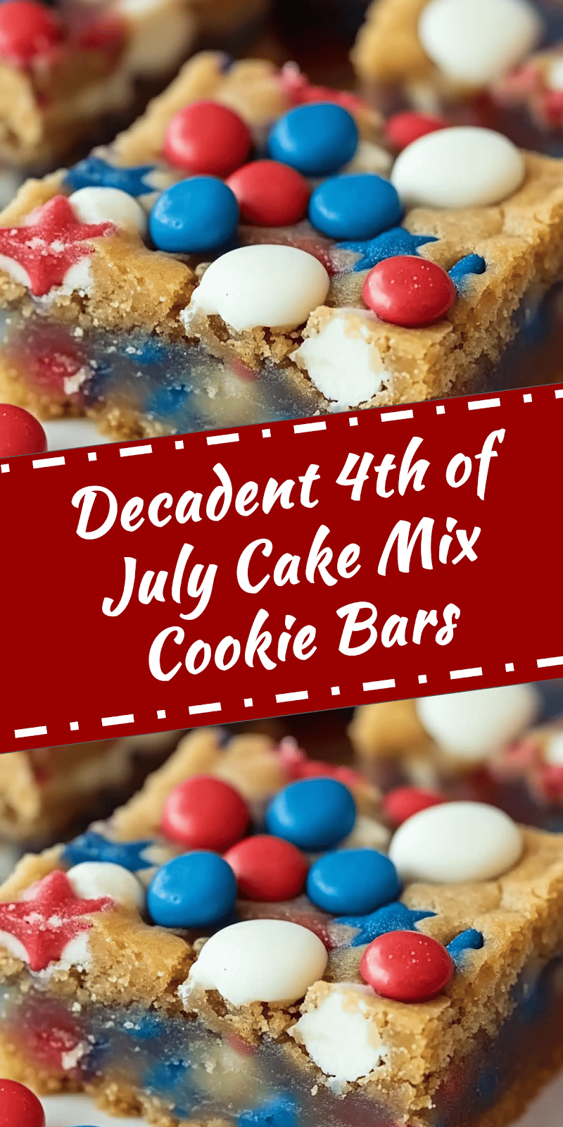 4th of July Cake Mix Cookie Bars Recipe