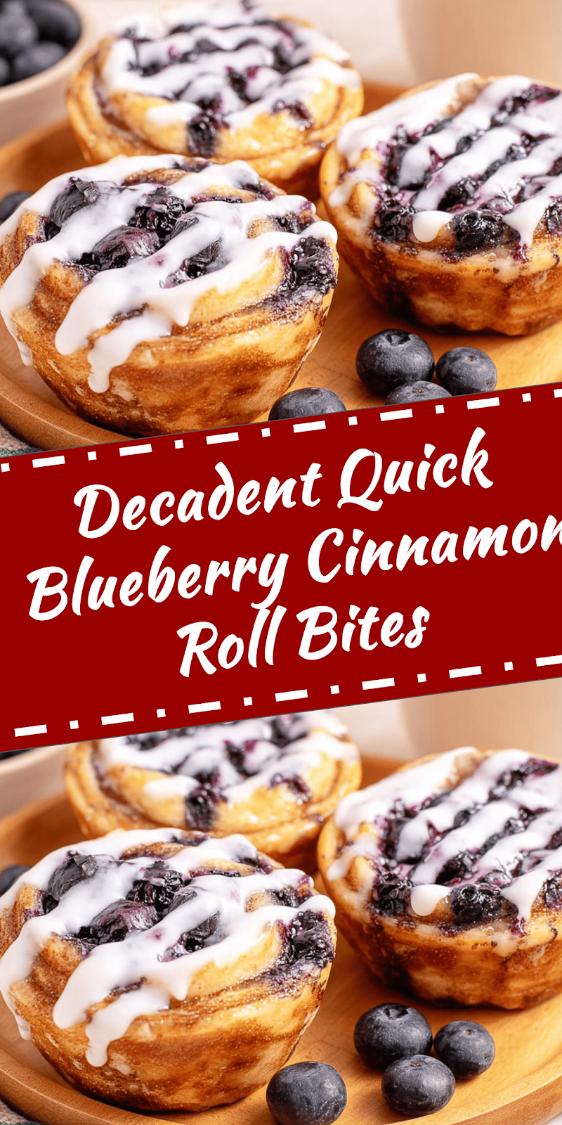 Quick Blueberry Cinnamon Roll Bites