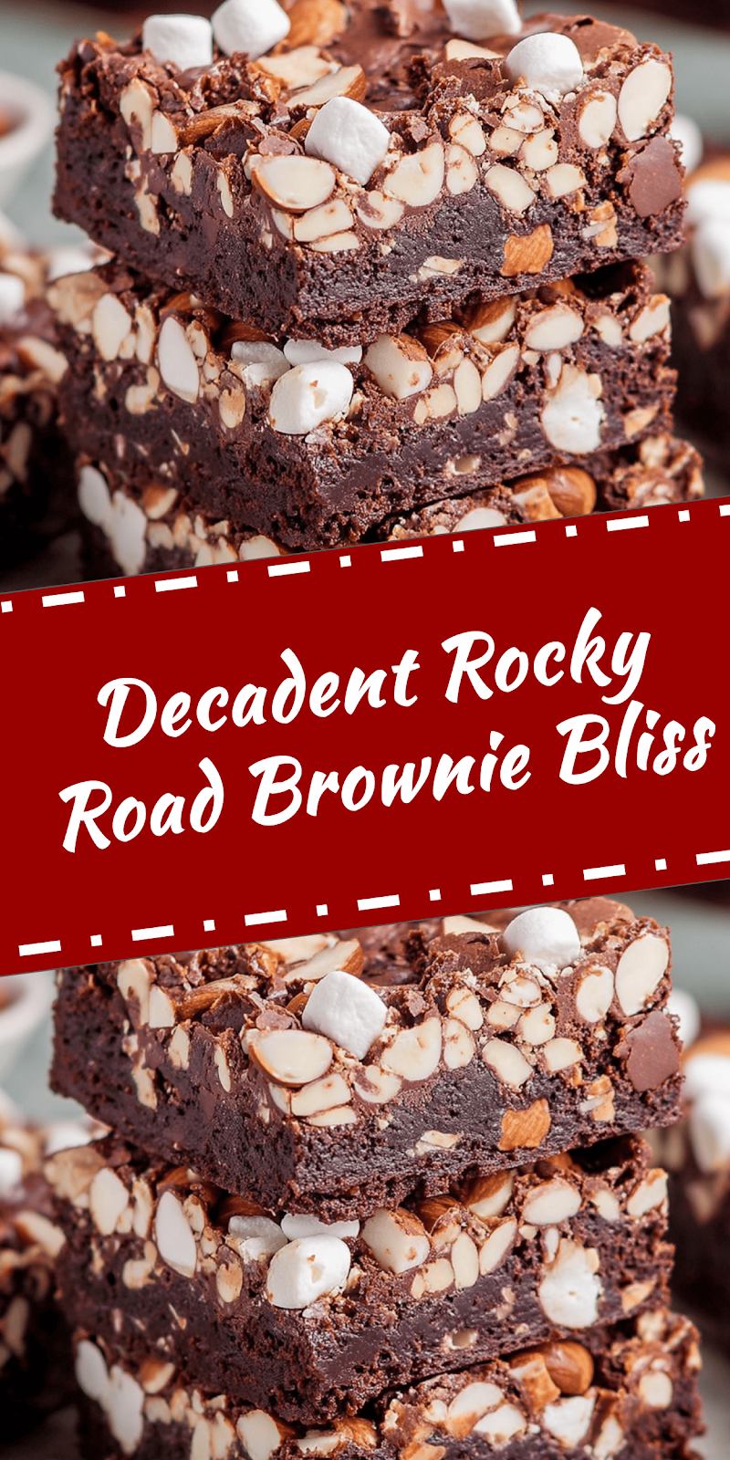 Rocky Road Brownie Bliss with Marshmallows and Almonds