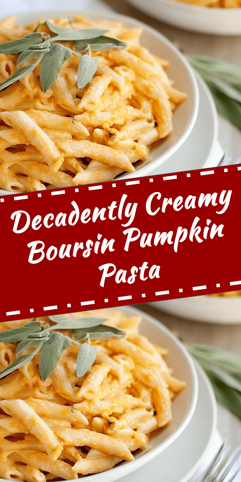 Creamy Boursin Pumpkin Pasta for Fall