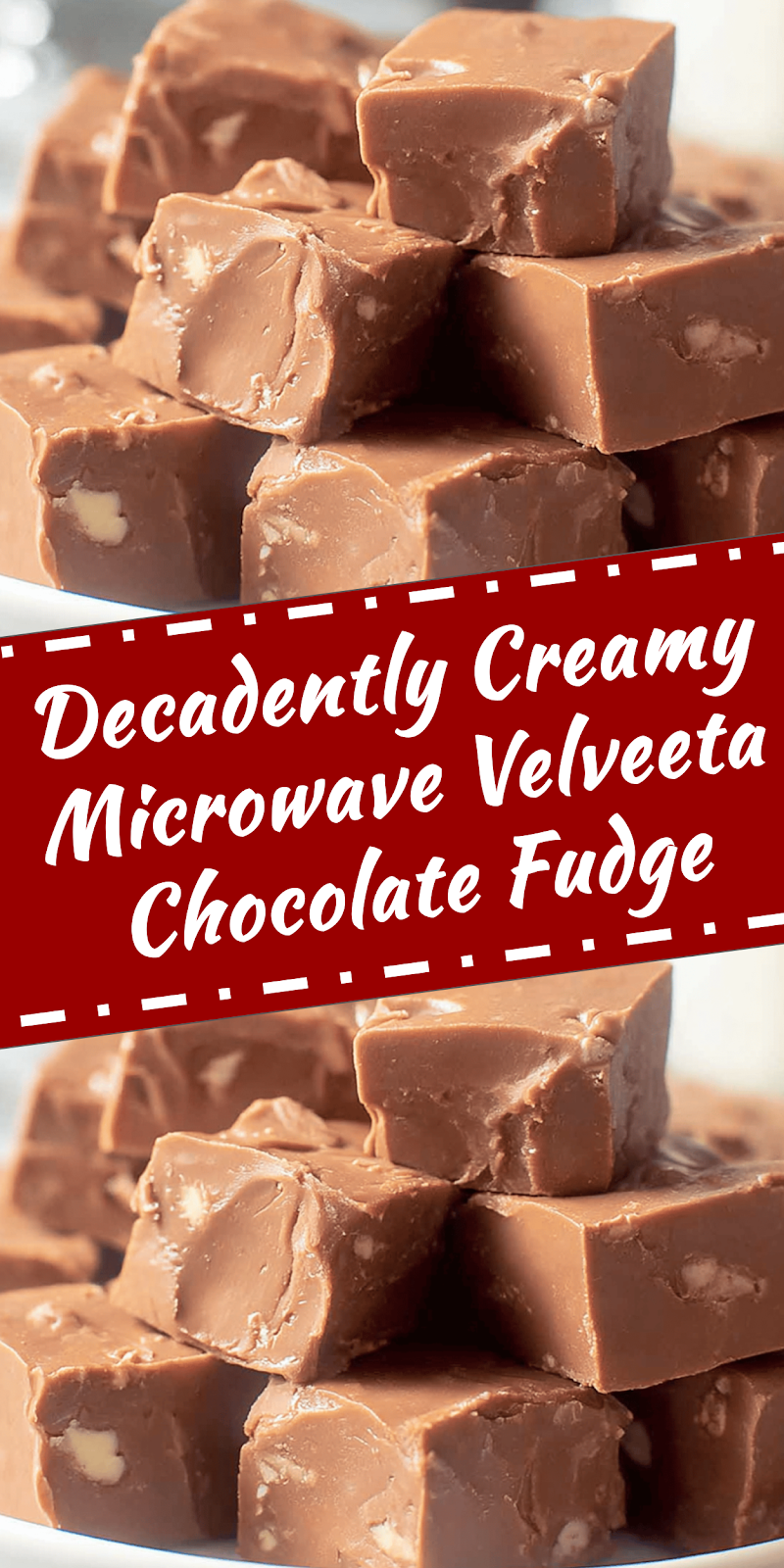 Creamy Microwave Velveeta Chocolate Fudge