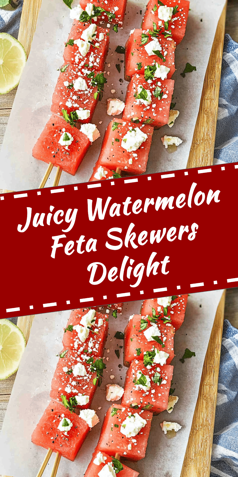 Watermelon Feta Skewers Recipe