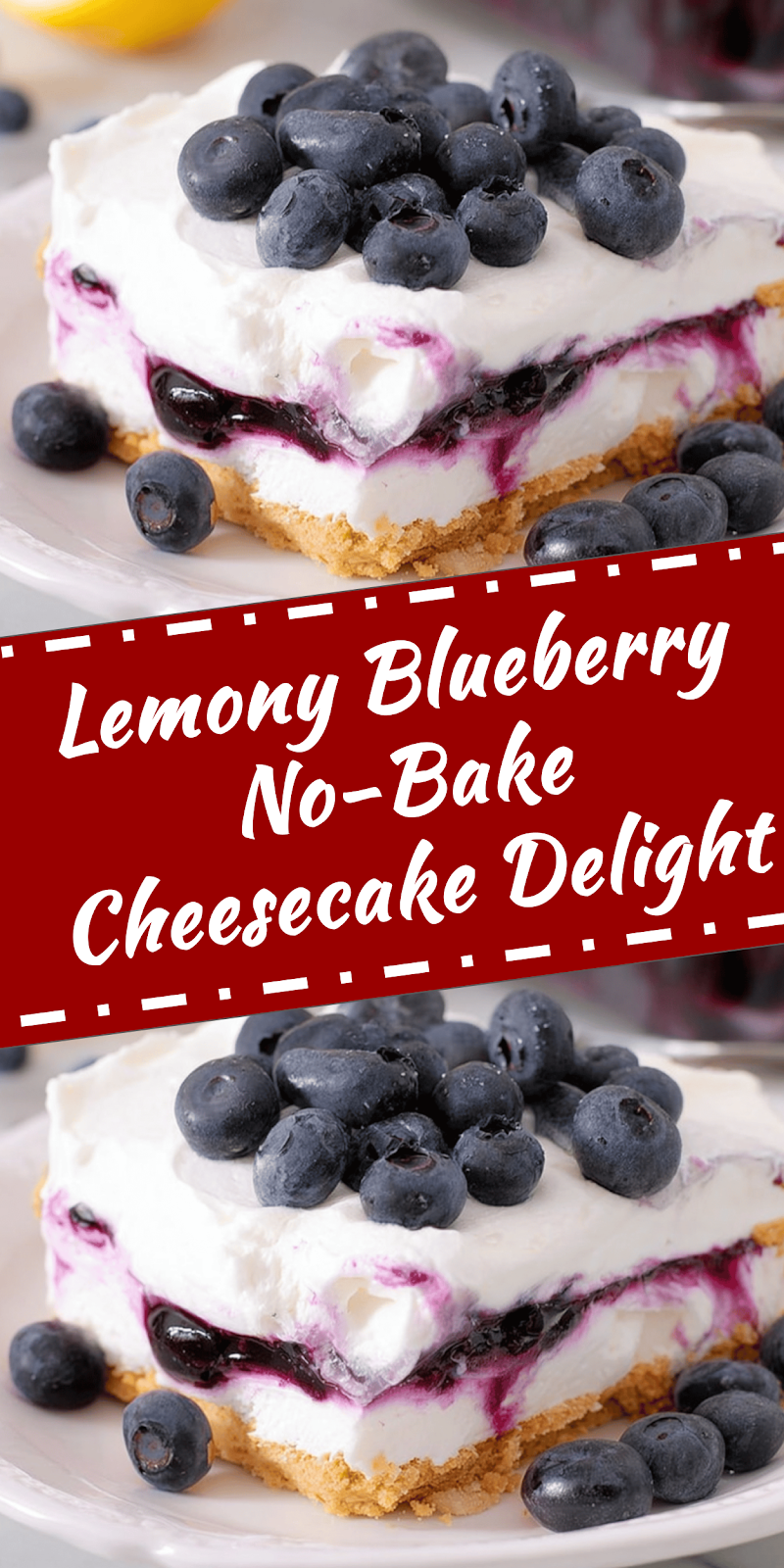 Lemony Blueberry No-Bake Delight