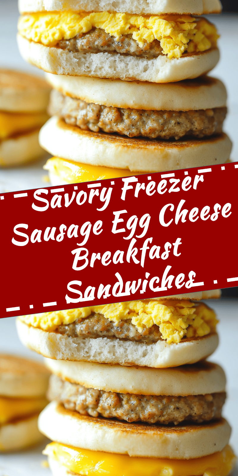 Freezer Sausage Egg Cheese Breakfast Sandwiches