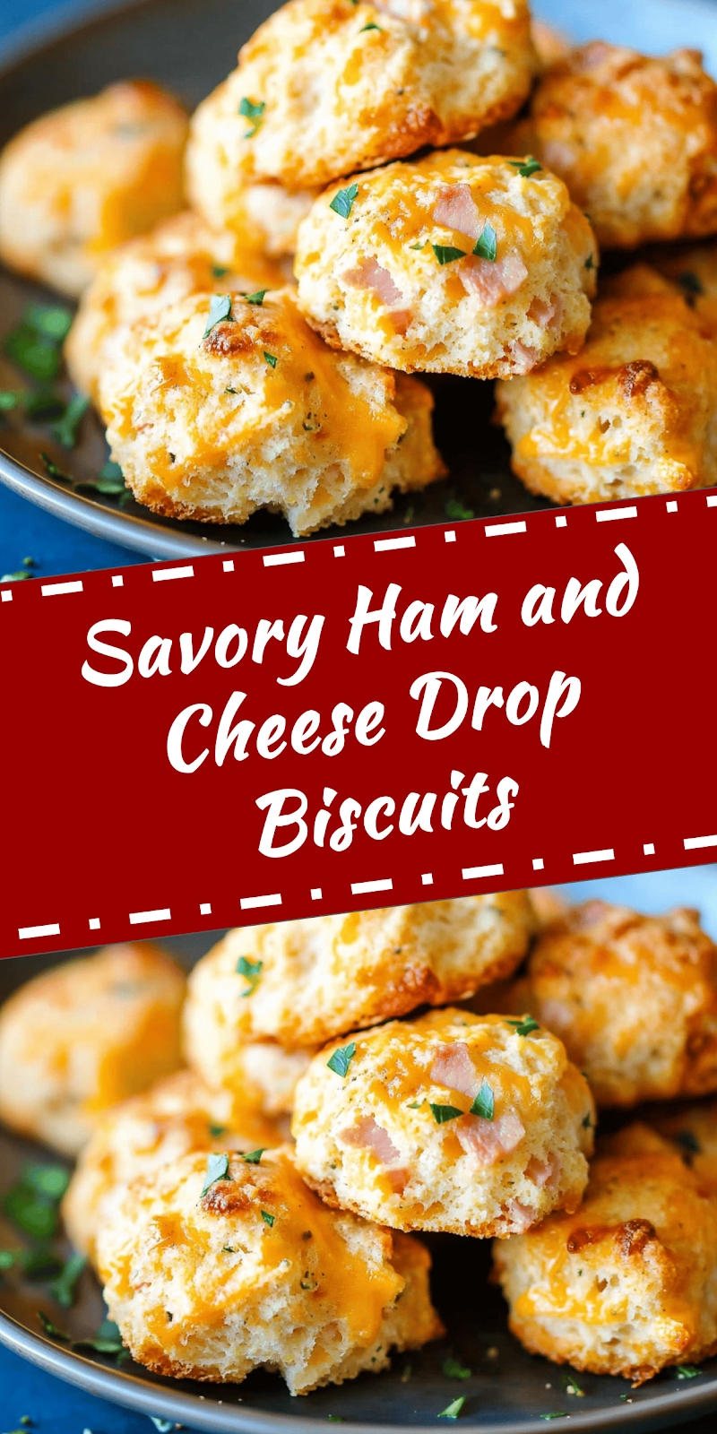 Ham and Cheese Drop Biscuits Recipe