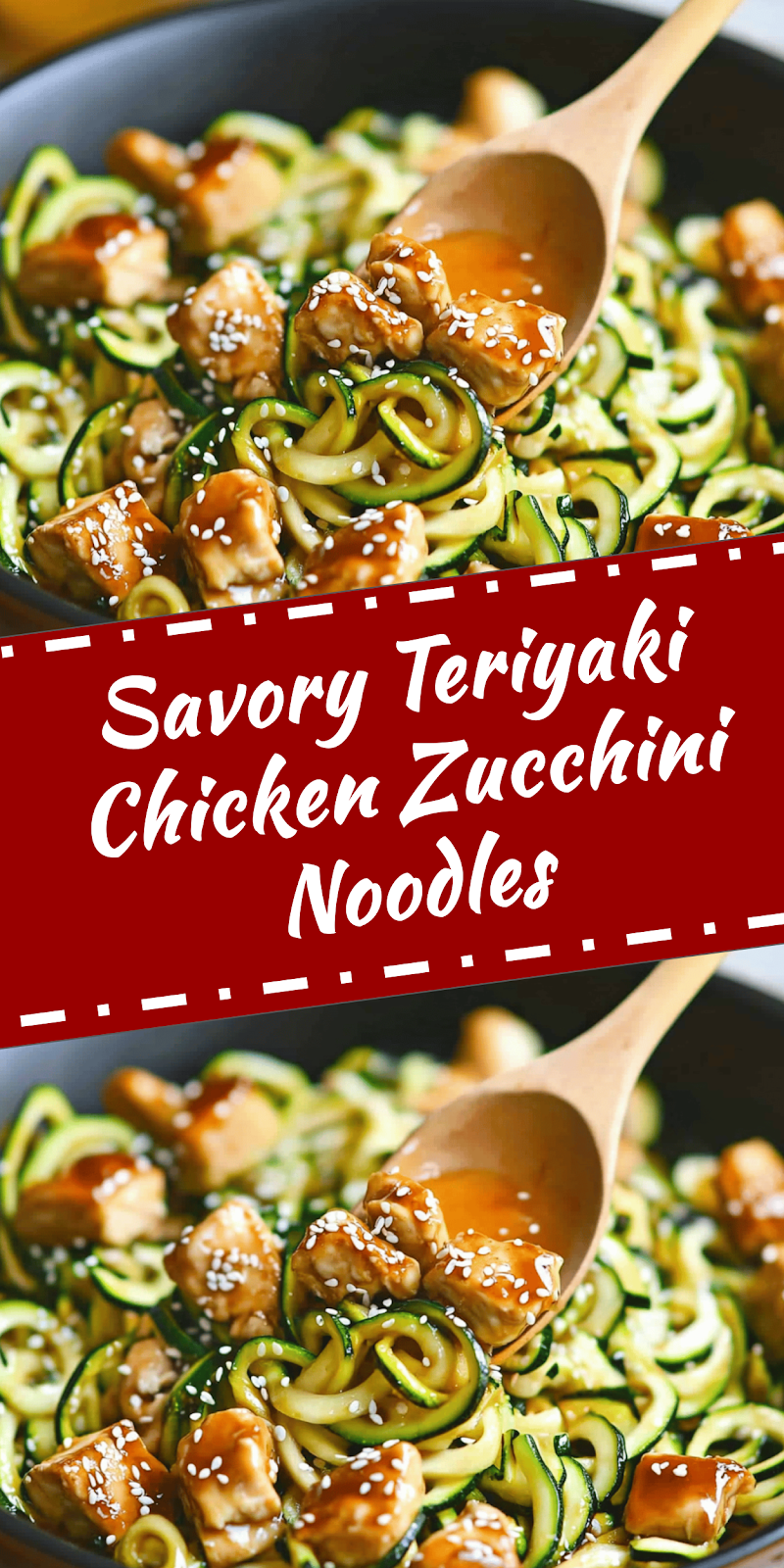 Teriyaki Chicken Zucchini Noodles Recipe