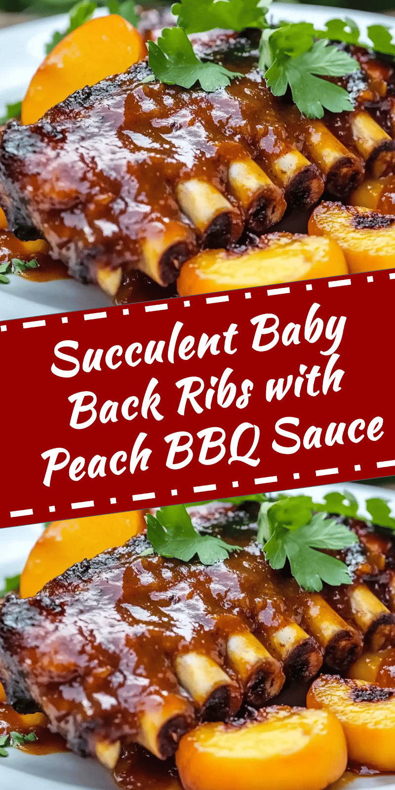 Baby Back Ribs with Balsamic Peach BBQ Sauce