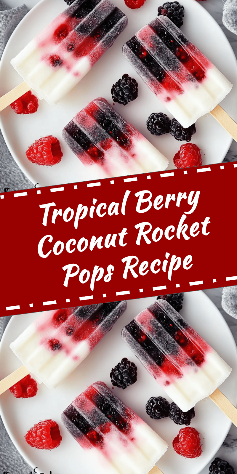 Berry Coconut Rocket Pops Recipe