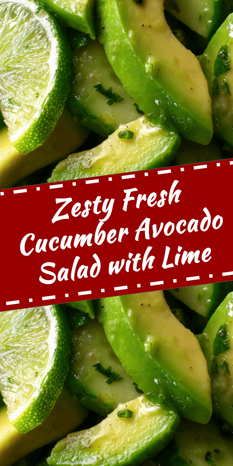 Fresh Cucumber Avocado Salad with Lime Dressing