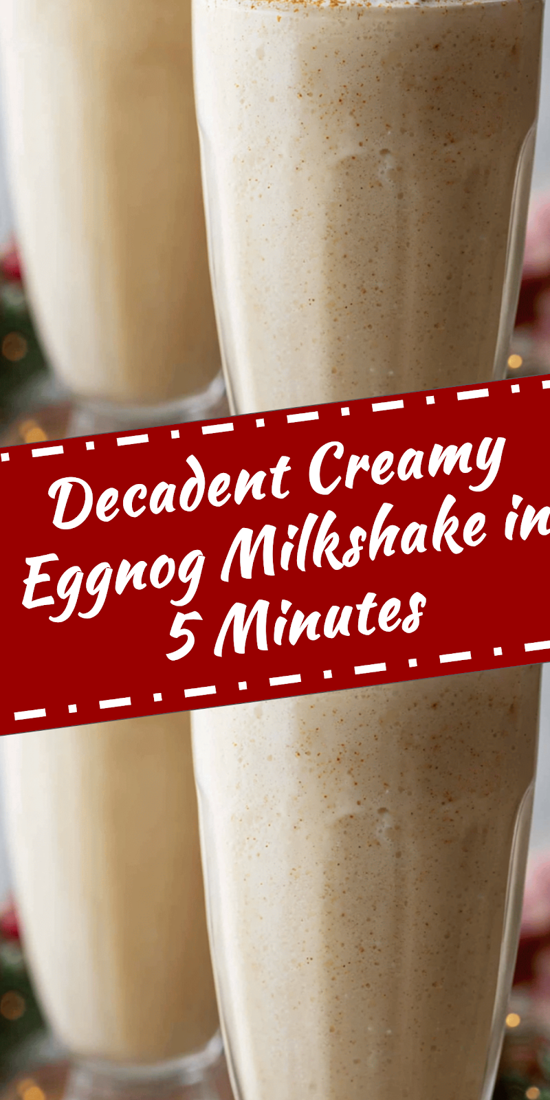 Creamy Eggnog Milkshake in 5 Minutes