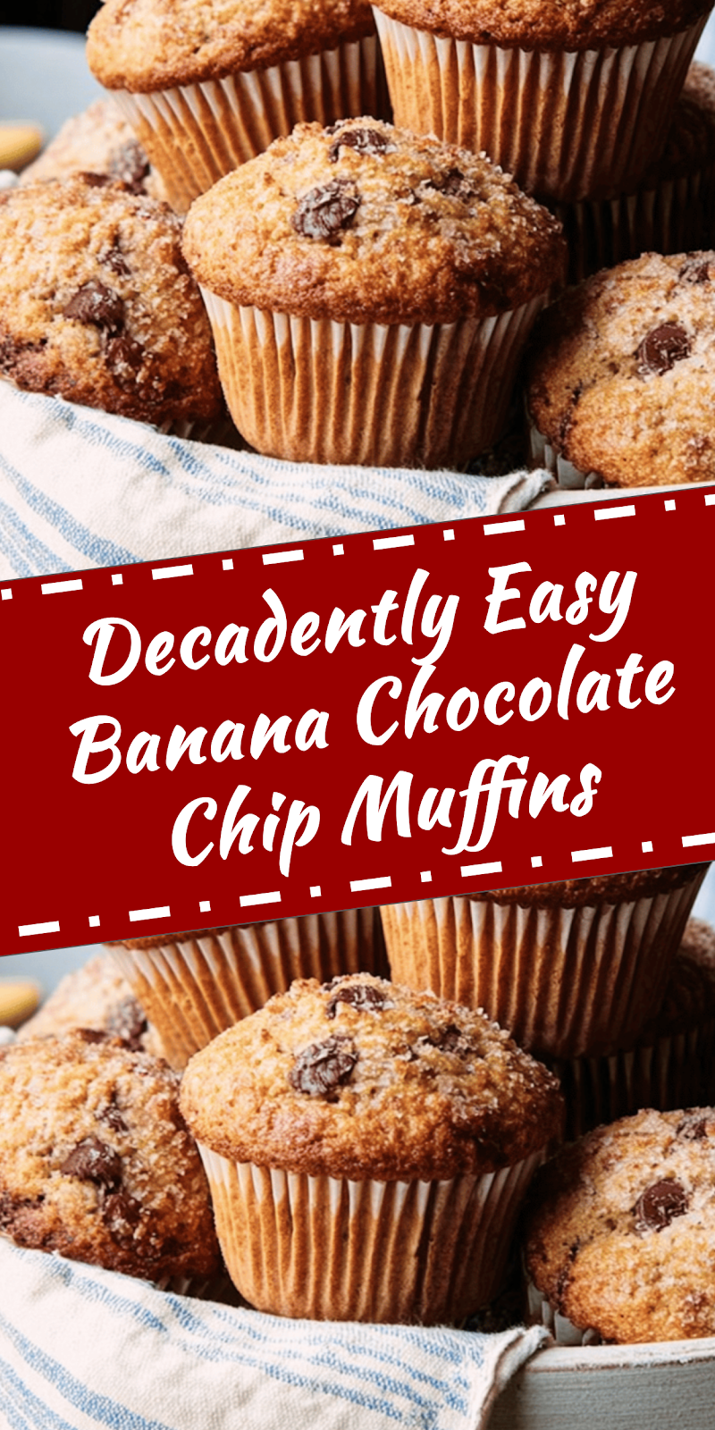 Easy Banana Chocolate Chip Muffins