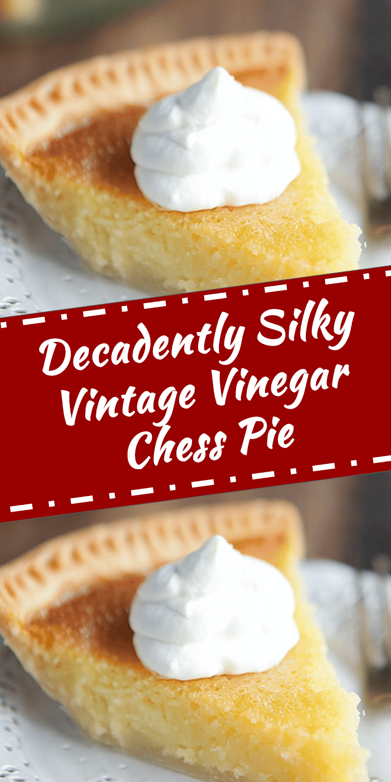 Silky Vintage Vinegar Chess Pie