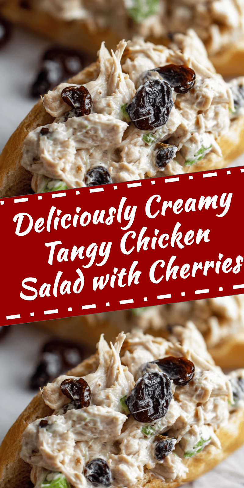 Creamy Tangy Chicken Salad with Dried Cherries