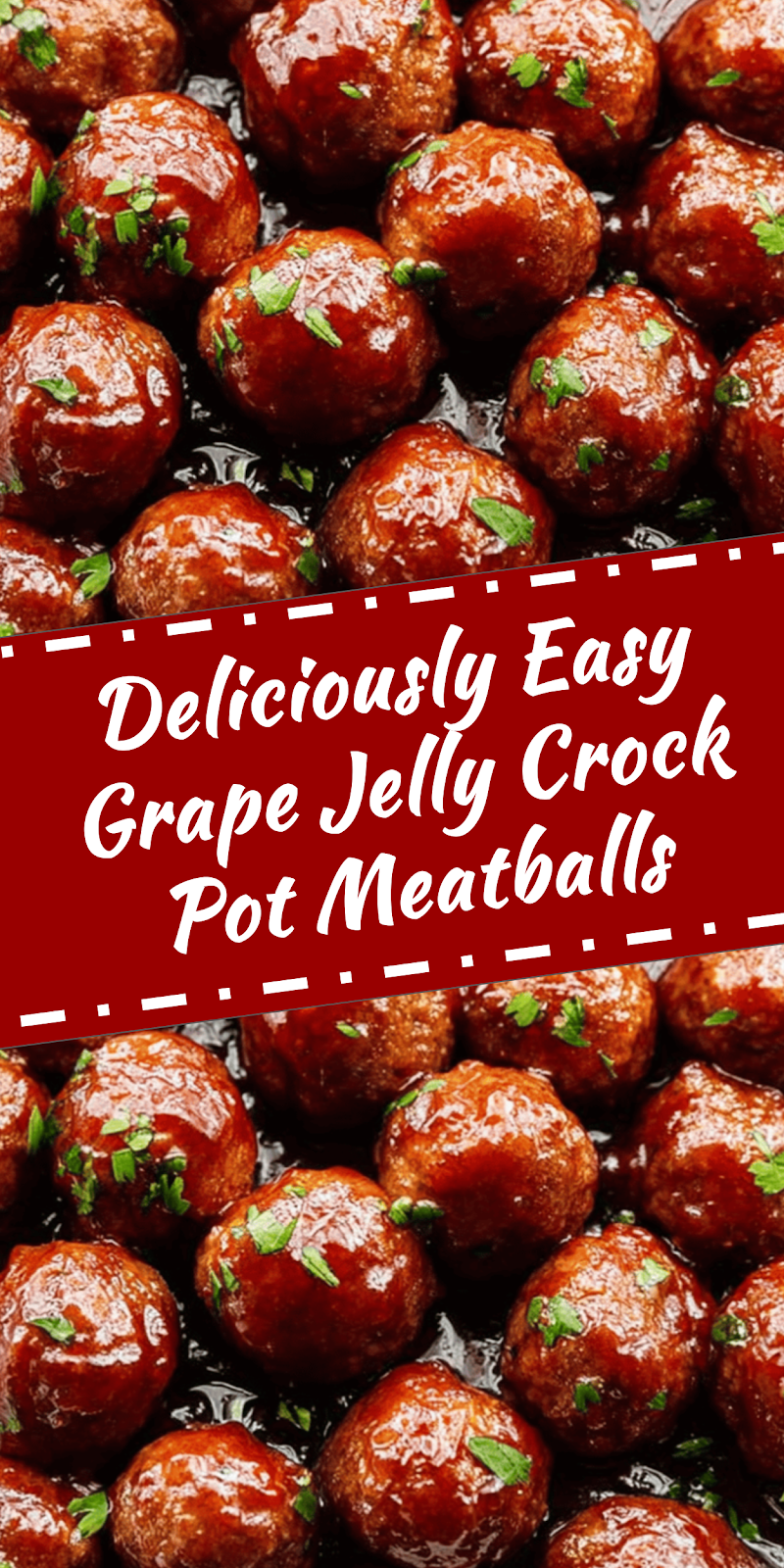 Easy Grape Jelly Crock Pot Meatballs