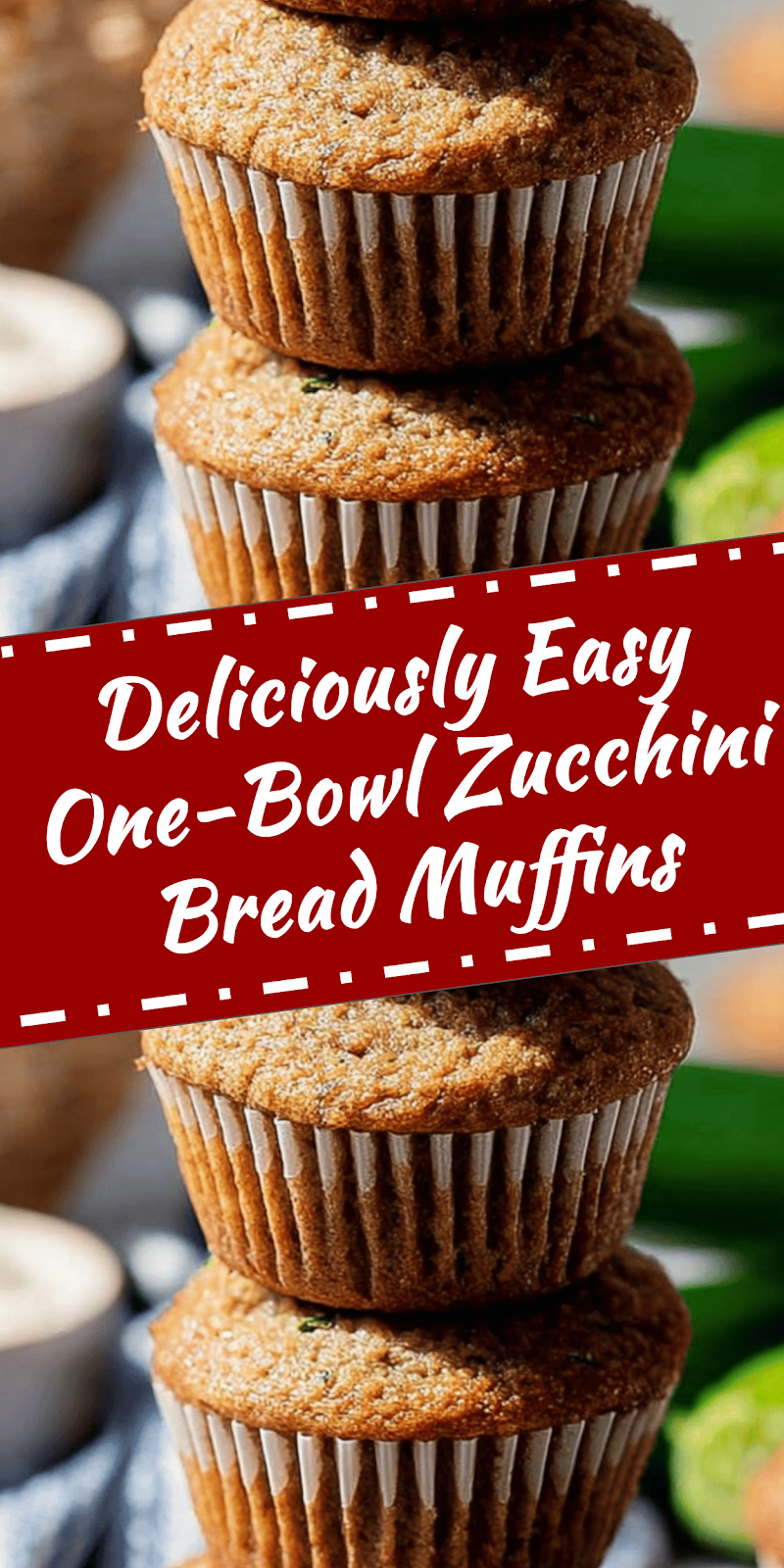 Easy One-Bowl Zucchini Bread Muffins