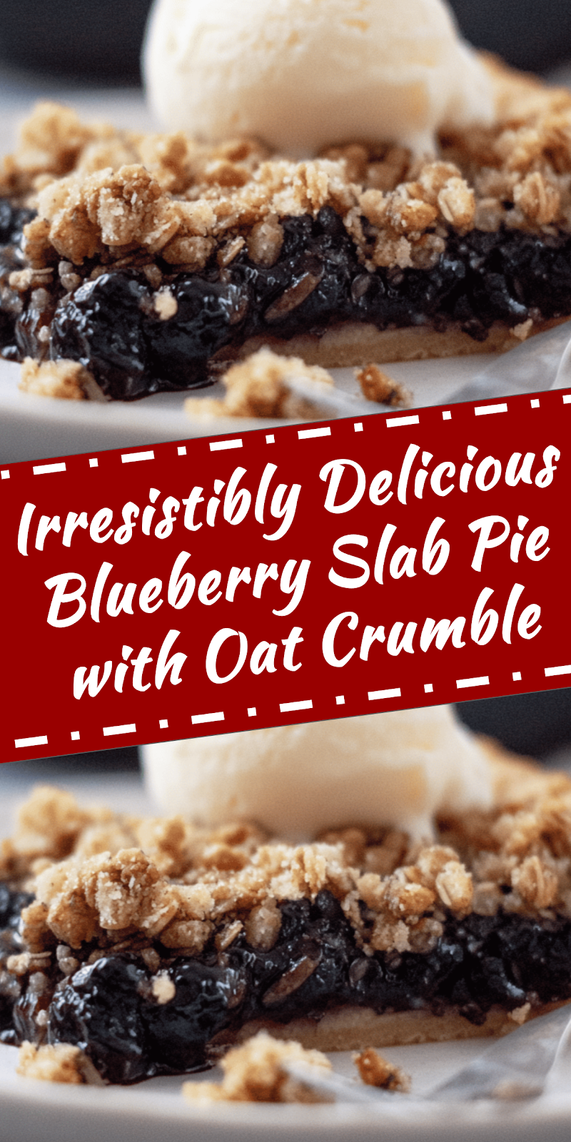 Blueberry Slab Pie with Oat Crumble Topping